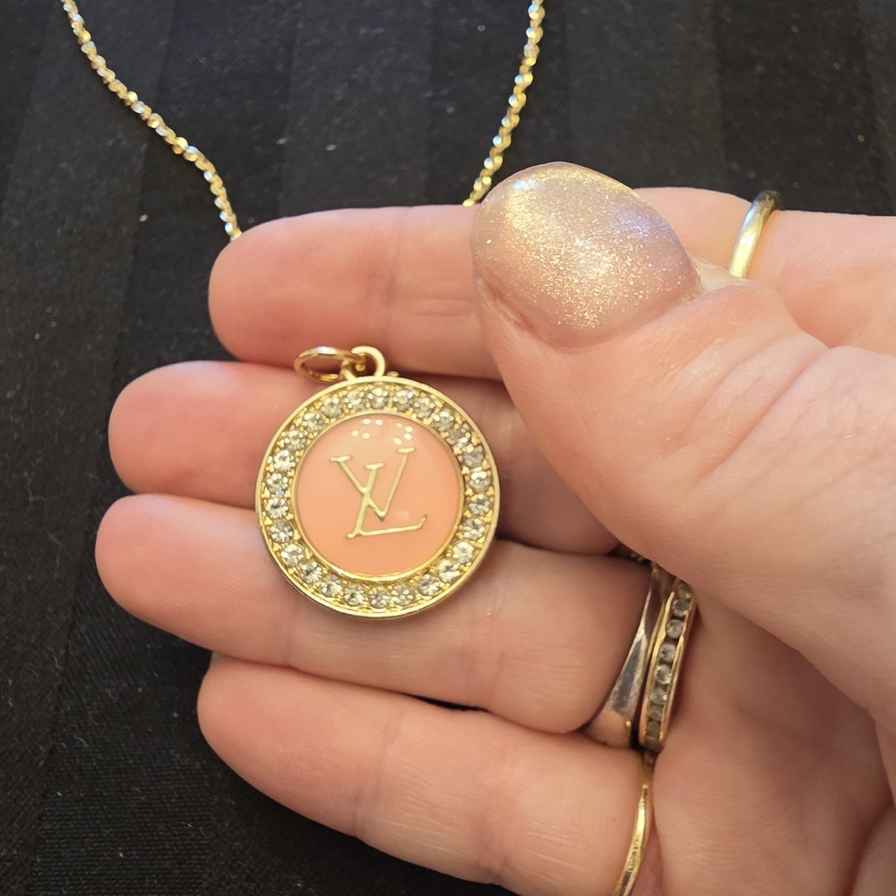 One of a kind, upcycled Louis Vuitton pendant zipper pull Pendant Necklace - Picture 4 of 11